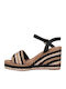 Cohimbra Flag Women's Platform Espadrilles Black