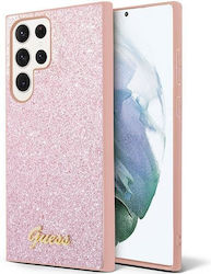Guess Fixed Glitter Back Cover Πλαστικό Ροζ (Ga...