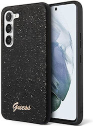 Guess Glitter Flakes Back Cover Plastic Negru (...