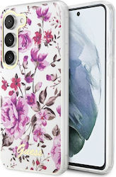 Guess Flower Collection Plastic Back Cover White (Galaxy S23+)