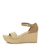 Rose Ease Καλοκαιρινές Γυναικείες Πλατφόρμες Light Tan