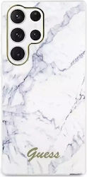 Guess Umschlag Rückseite Kunststoff White / White (Galaxy S23 Ultra) GUHCS23LPCUMAH