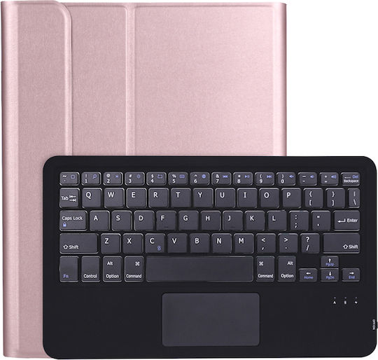 Флип Капак Touch Pad с Клавиатура на Английски Език САЩ Розово Златен iPad Air 2019 / iPad Pro 2017 10.5"