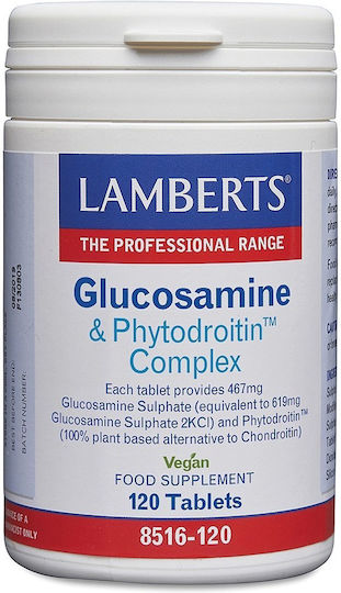 Lamberts Glucosamine & Phytodroitin Complex Supliment pentru Sănătatea Articulațiilor și Oaselor 120 comprimate