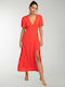 Billabong Summer Midi Dress Red