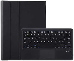 Touch Pad Flip Cover Δερματίνης με Πληκτρολόγιο Μαύρο (Galaxy Tab A8)