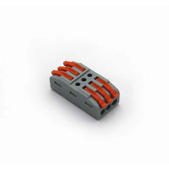 Adeleq Κλέμα Ταχείας Σύνδεσης 3 θέσεων 32Α 0.08-4.0 mm² 8-4863 8-4863 1τμχ