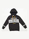 Kids Sweatshirt Cardigan Cotton with Hood Black