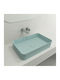 Bocchi Sottile Countertop Sink Porcelain 54.8x37.2x11.5cm Matt Ice Slim Line