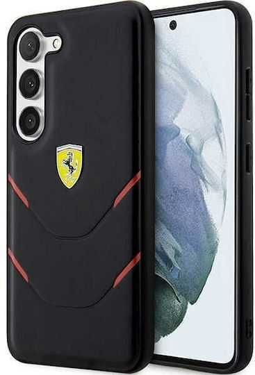 Ferrari Hot Stamp Lines Back Cover Πλαστικό / Σιλικόνης Μαύρο (Galaxy S23+)