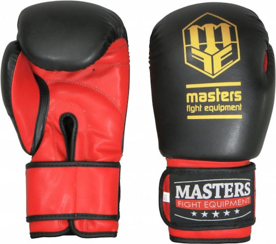 Sport Masters RPU-3 Боксови Ръкавици от Синтетична Кожа за Състезание Черен