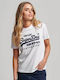 Superdry Vintage Damen Sport T-Shirt Weiß