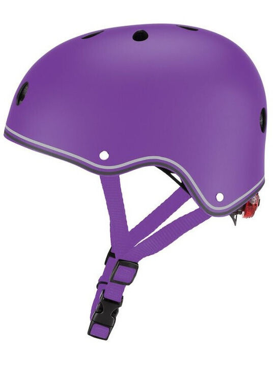Globber Kinderfahrrad- / Rollerhelme Fahrrad City Lila mit integrierter LED-Lampe