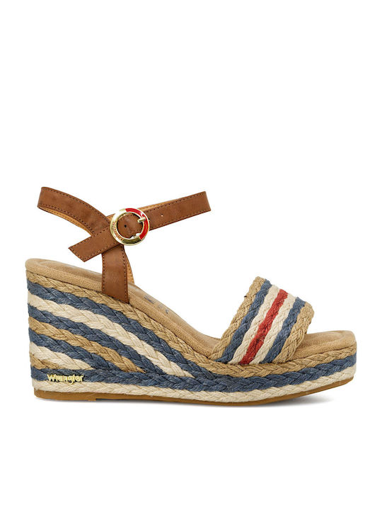 Wrangler Cohimbra Flag Women's Platform Shoes Blue