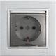 Mono Electric Despina Power Socket Silver 1pcs