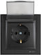 Mono Electric Despina Power Socket Black 1pcs