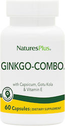 Nature's Plus Ginkgo-Combo 60 Растителни Капсули Nature's Plus Ginkgo-Combo 60 Растителни Капсули