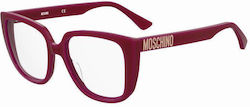 Moschino Eyeglass Frame Schmetterling Burgundisch MOS622 C9A