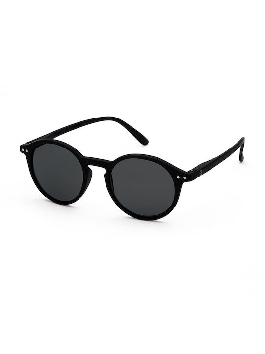 Izipizi Unisex Sunglasses with Black Horn-Rimmed Frame and Black Lens