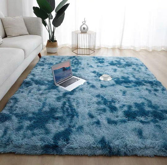 My Home Luxury Antiderapant Shaggy Albastru Petrol