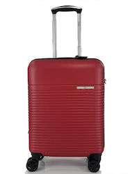 Rain C Кабинен куфар за пътуване с височина 55см в Червен цвят