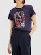 Tom Tailor Women's T-shirt Navy Blue