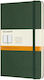 Moleskine Large Ruled Hard Classic Notebook Ruled with Elastic Green