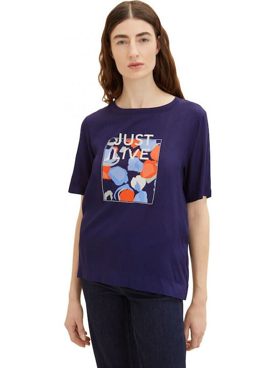 Tom Tailor Γυναικείο T-shirt Navy Μπλε