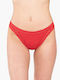 Women's Slip with Lace Red