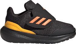 Adidas Încălțăminte sport pentru copii Alergare Runfalcon 3.0 AC I cu velcro Core Black / Screaming Orange / Solar Gold