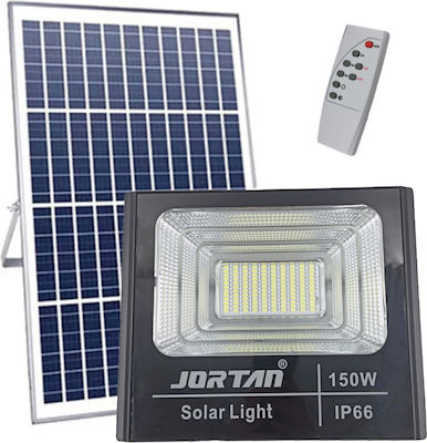 Waterproof Solar LED Floodlight 150W Cold White 6500K with Remote Control IP66