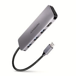 Axagon HMC-HCR3A USB-C Docking Station with HDMI 4K