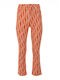 High Rise Women's Jean Pants Flared Orange