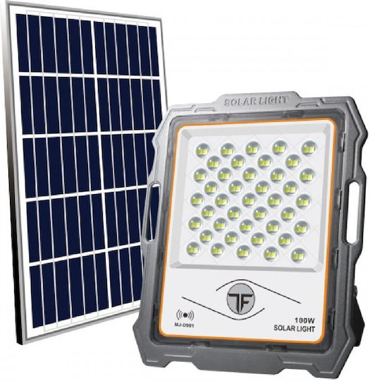 Spot Light Waterproof Solar LED Flood Light 100W Cold White 6000K with Motion Sensor IP65