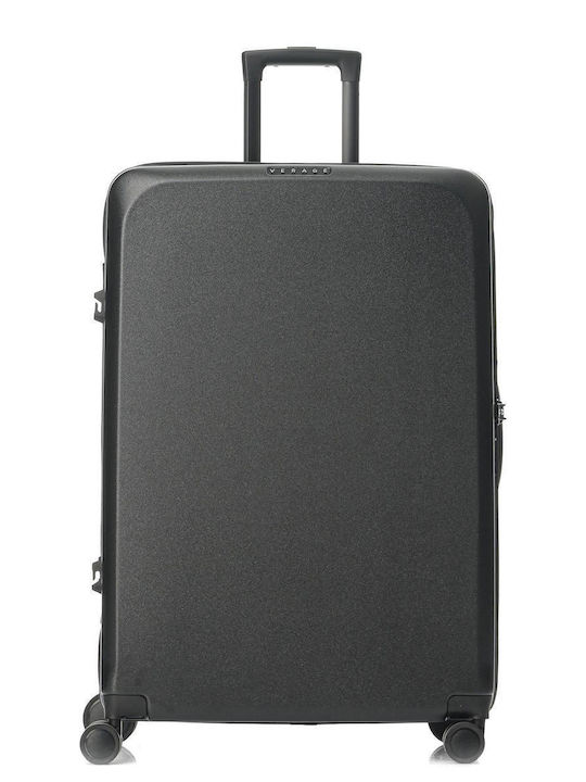 Verage Freeland Großer Reisekoffer Hartschalen Schwarz mit 4 Räder Höhe 75cm