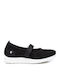 Fabric Ballerinas With strap Black