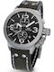 TW Steel Ceas Barbati 45mm Cronograf Baterie cu Curea din Piele Gri