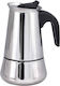 Belogia 085002 Espresso-Kanne 4 Cups Silber