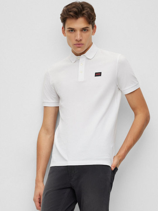 Hugo Boss Dereso232 Ανδρικό T-shirt Polo Λευκό