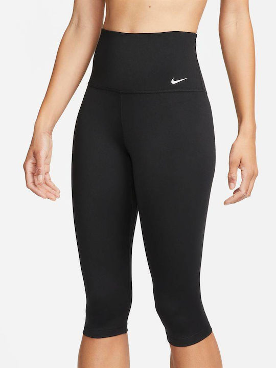 Dri-Fit One Training Γυναικείο Capri Κολάν Ψηλόμεσο Μαύρο