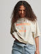 Superdry Code Core Women's Athletic Oversized T-shirt Pelican Beige