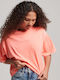 Superdry SDCD Code Surplus Γυναικείο T-shirt Pastelline Coral