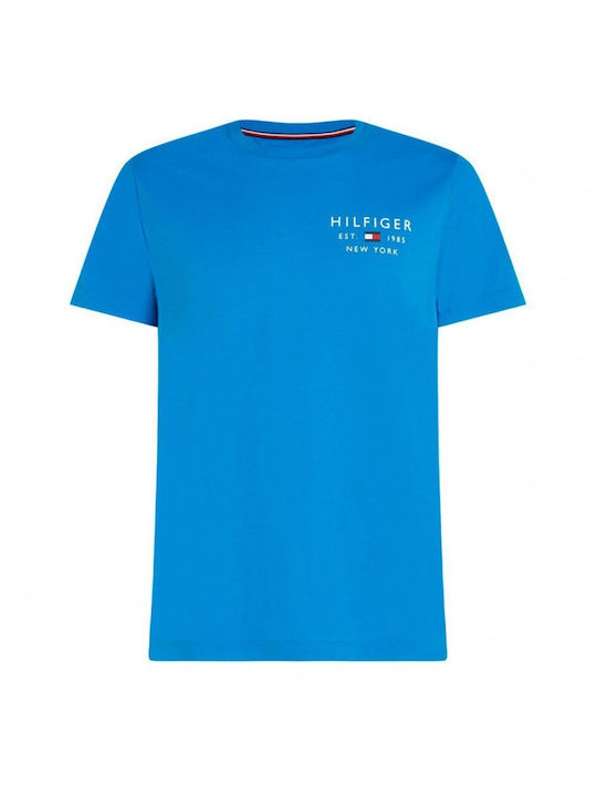 Tommy Hilfiger Ανδρικό T-shirt Μπλε Μονόχρωμο