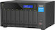QNap TVS-h874 NAS Tower with 8 slots for HDD/M.2/SSD and 2 Ethernet ports