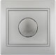 Lezard Επιτοίχιος Διακόπτης Dimmer με Πλαίσιο LED Περιστροφικός 800W σε Ασημί Χρώμα