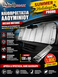 Automax Auto-Sonnenschutz Aluminium Windschutzscheibe 130x60cm Mittlere Automax Auto-Sonnenschutz Aluminium Windschutzscheibe 130x60cm Mittlere
