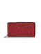 Diplomat Large Leather Women's Wallet with RFID Red