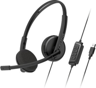 Creative HS-220 On Ear Multimedia Headphone with Microphone USB-A