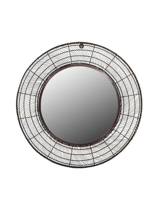 Fylliana Cage Oglindă de Perete cu Copper Ramă din Metalic Diametru 70cm 1buc