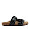 Geox Women's Flat Sandals In Black Colour